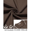 image:imageCOOFANDY Mens Polo Shirts Short Sleeve Casual Knit Polo Shirt Vintage Golf T Shirts Old Money TopsChestnut Brown