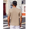 image:imageCOOFANDY Mens Polo Shirts Short Sleeve Casual Knit Polo Shirt Vintage Golf T Shirts Old Money TopsKhaki
