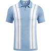 image:imageCOOFANDY Mens Polo Shirts Short Sleeve Casual Knit Polo Shirt Vintage Golf T Shirts Old Money TopsLight Blue  White