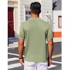 image:imageCOOFANDY Mens Polo Shirts Short Sleeve Casual Knit Polo Shirt Vintage Golf T Shirts Old Money TopsLight Green