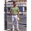 image:imageCOOFANDY Mens Polo Shirts Short Sleeve Casual Knit Polo Shirt Vintage Golf T Shirts Old Money TopsLight Green