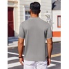 image:imageCOOFANDY Mens Polo Shirts Short Sleeve Casual Knit Polo Shirt Vintage Golf T Shirts Old Money TopsLight Grey