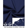 image:imageCOOFANDY Mens Polo Shirts Short Sleeve Casual Knit Polo Shirt Vintage Golf T Shirts Old Money TopsNavy Blue
