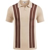 image:imageCOOFANDY Mens Polo Shirts Short Sleeve Casual Knit Polo Shirt Vintage Golf T Shirts Old Money TopsWhite  Brown