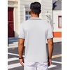 image:imageCOOFANDY Mens Polo Shirts Short Sleeve Casual Knit Polo Shirt Vintage Golf T Shirts Old Money TopsWhite