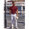 image:imageCOOFANDY Mens Polo Shirts Short Sleeve Casual Knit Polo Shirt Vintage Golf T Shirts Old Money TopsWine Red