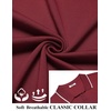 image:imageCOOFANDY Mens Polo Shirts Short Sleeve Casual Knit Polo Shirt Vintage Golf T Shirts Old Money TopsWine Red