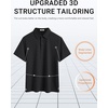 image:imageCOOFANDY Mens Polo Shirts Short Sleeve Casual Summer Polo Tee Classic Collared Golf Stylish Tops02black Solid