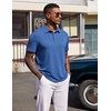 image:imageCOOFANDY Mens Polo Shirts Short Sleeve Casual Summer Polo Tee Classic Collared Golf Stylish TopsBlue