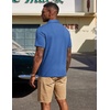 image:imageCOOFANDY Mens Polo Shirts Short Sleeve Casual Summer Polo Tee Classic Collared Golf Stylish TopsBlue