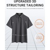 image:imageCOOFANDY Mens Polo Shirts Short Sleeve Casual Summer Polo Tee Classic Collared Golf Stylish TopsDark Grey
