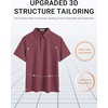 image:imageCOOFANDY Mens Polo Shirts Short Sleeve Casual Summer Polo Tee Classic Collared Golf Stylish TopsDark Red
