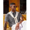 image:imageCOOFANDY Mens Polo Shirts Short Sleeve Casual Summer Polo Tee Classic Collared Golf Stylish TopsGrey