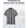 image:imageCOOFANDY Mens Polo Shirts Short Sleeve Casual Summer Polo Tee Classic Collared Golf Stylish TopsGrey