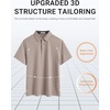 image:imageCOOFANDY Mens Polo Shirts Short Sleeve Casual Summer Polo Tee Classic Collared Golf Stylish TopsKhaki