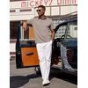 image:imageCOOFANDY Mens Polo Shirts Short Sleeve Casual Summer Polo Tee Classic Collared Golf Stylish TopsKhakibrown Collar