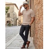 image:imageCOOFANDY Mens Polo Shirts Short Sleeve V Neck Knit Shirts for Men Casual Old Money Clothes Mens Golf ShirtKhaki