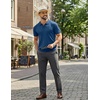 image:imageCOOFANDY Mens Polo Shirts Short Sleeve V Neck Knit Shirts for Men Casual Old Money Clothes Mens Golf ShirtLake Blue