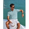 image:imageCOOFANDY Mens Polo Shirts Short Sleeve V Neck Knit Shirts for Men Casual Old Money Clothes Mens Golf ShirtLight Green