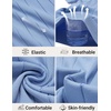 image:imageCOOFANDY Mens Polo Shirts Short Sleeve V Neck Knit Shirts for Men Casual Old Money Clothes Mens Golf ShirtLigjht Blue