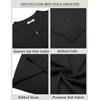 image:imageCOOFANDY Mens Quarter Zip Polo Sweater Long Sleeve Knit Polo Shirts Casual Lightweight Dress PulloverBlack