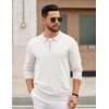image:imageCOOFANDY Mens Quarter Zip Polo Sweater Long Sleeve Knit Polo Shirts Casual Lightweight Dress PulloverWhite