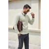 image:imageCOOFANDY Mens Quarter Zip Pullover Dress Slim Fit Sweater Mock Neck Sweaters Casual Long Sleeve PulloversBeige