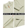 image:imageCOOFANDY Mens Quarter Zip Pullover Dress Slim Fit Sweater Mock Neck Sweaters Casual Long Sleeve PulloversBeige