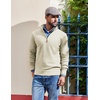 image:imageCOOFANDY Mens Quarter Zip Pullover Dress Slim Fit Sweater Mock Neck Sweaters Casual Long Sleeve PulloversBeige