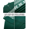image:imageCOOFANDY Mens Quarter Zip Pullover Slim Fit Lightweight Knit Pullover Sweaters Casual Polo SweaterChristmas Green  White