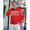 image:imageCOOFANDY Mens Quarter Zip Pullover Slim Fit Lightweight Knit Pullover Sweaters Casual Polo SweaterChristmas Red  White
