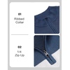 image:imageCOOFANDY Mens Quarter Zip Pullover Slim Fit Lightweight Knit Pullover Sweaters Casual Polo SweaterStripeblueblackwhite