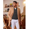 image:imageCOOFANDY Mens Quarter Zip Sweater Slim Fit Lightweight Mock Neck Pullover Knit Texture Polo SweatersDark Grey