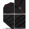 image:imageCOOFANDY Mens Quarter Zip Sweater Slim Fit Mock Neck Pullover Casual Knitted Ribbed Polo SweatersAblack