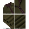 image:imageCOOFANDY Mens Quarter Zip Sweater Slim Fit Mock Neck Pullover Casual Knitted Ribbed Polo SweatersArmy Green