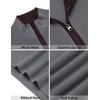 image:imageCOOFANDY Mens Quarter Zip Sweater Slim Fit Mock Neck Pullover Casual Knitted Ribbed Polo SweatersDark Gray