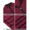 image:imageCOOFANDY Mens Quarter Zip Sweater Slim Fit Mock Neck Pullover Casual Knitted Ribbed Polo SweatersWine Red