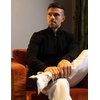 image:imageCOOFANDY Mens Quarter Zip Sweaters Slim Fit Lightweight Knitted Mock Neck Pullover Casual Polo SweatersAll Black