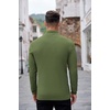 image:imageCOOFANDY Mens Quarter Zip Sweaters Slim Fit Lightweight Knitted Mock Neck Pullover Casual Polo SweatersArmy Green