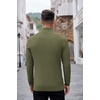 image:imageCOOFANDY Mens Quarter Zip Sweaters Slim Fit Lightweight Knitted Mock Neck Pullover Casual Polo SweatersArmy Green