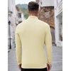 image:imageCOOFANDY Mens Quarter Zip Sweaters Slim Fit Lightweight Knitted Mock Neck Pullover Casual Polo SweatersBeige