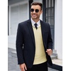 image:imageCOOFANDY Mens Quarter Zip Sweaters Slim Fit Lightweight Knitted Mock Neck Pullover Casual Polo SweatersBeige