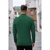 image:imageCOOFANDY Mens Quarter Zip Sweaters Slim Fit Lightweight Knitted Mock Neck Pullover Casual Polo SweatersDark Green