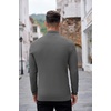 image:imageCOOFANDY Mens Quarter Zip Sweaters Slim Fit Lightweight Knitted Mock Neck Pullover Casual Polo SweatersDark Grey