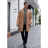 image:imageCOOFANDY Mens Quarter Zip Sweaters Slim Fit Lightweight Knitted Mock Neck Pullover Casual Polo SweatersDark Grey