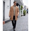 image:imageCOOFANDY Mens Quarter Zip Sweaters Slim Fit Lightweight Knitted Mock Neck Pullover Casual Polo SweatersDark Khaki