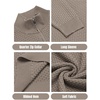 image:imageCOOFANDY Mens Quarter Zip Sweaters Slim Fit Lightweight Knitted Mock Neck Pullover Casual Polo SweatersDark Khaki