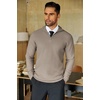 image:imageCOOFANDY Mens Quarter Zip Sweaters Slim Fit Lightweight Knitted Mock Neck Pullover Casual Polo SweatersDark Khaki