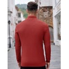 image:imageCOOFANDY Mens Quarter Zip Sweaters Slim Fit Lightweight Knitted Mock Neck Pullover Casual Polo SweatersDeep Red