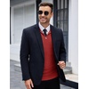 image:imageCOOFANDY Mens Quarter Zip Sweaters Slim Fit Lightweight Knitted Mock Neck Pullover Casual Polo SweatersDeep Red